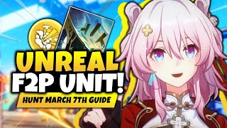 GOD TIER F2P SUPPORT Best Hunt March 7th Guide amp Build Best Relics Light Cones amp Teams  Honkai [upl. by Jerroll]