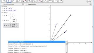 SOLUCIÓN suma de vectores en geogebra por JG y AL [upl. by Rozalin588]