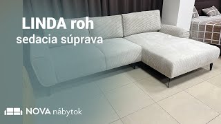 Sedacia súprava LINDA roh Látka Poso 100 wwwnovanabytoksk [upl. by Akienom]