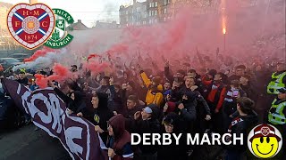 GORGIE ULTRAS ✊ DERBY MARCH ⚽️ Hearts v Hibs HMFC v HIBS [upl. by Kaazi]