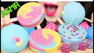 ASMR LOLLIPOP ICE CREAM MARSHMALLOW GUMMY JELLY 롤리팝 아이스크림 마쉬멜로우 젤리 먹방 EATING SOUNDS [upl. by Aerdnaek]