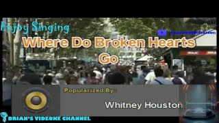 Where Do Broken Hearts Go  Whitney Houston Karaoke [upl. by Leicam]