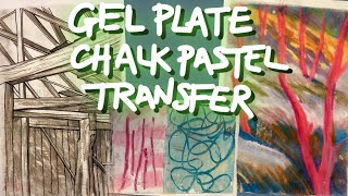 Gel plate and chalk pastel transfer tutorial [upl. by Kciredorb]