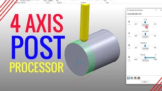 PowerMill 4 Axis Post Processor amp Rotary Finishing Toolpath Building [upl. by Derwin972]