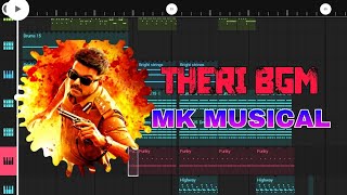 Theri bgm composing in FL studio mobile MK MUSICAL [upl. by Auqinal]