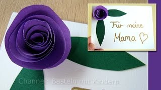 Muttertag basteln Rosen aus Papier als Muttertagsgeschenk  Muttertag Ideen [upl. by Avot]