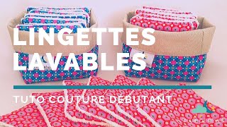 Tuto couture  coudre des lingettes lavables et panier assorti [upl. by Libbie]