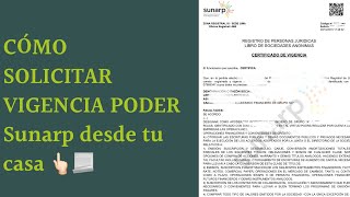 Como Obtener Vigencia De Poder Persona Jurídica En Linea [upl. by Hars]