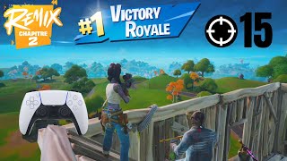 15 Eliminações  Duo Vs Squads Gameplay Wins Fortnite Capítulo 2 Remix PS5  Sem Comentários [upl. by Robbins]