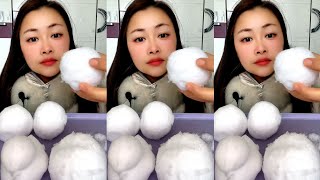 ASMR SNOWBALLS ICE EATING  REAL SNOW EATING [upl. by Ahsaf203]