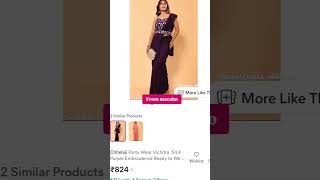 Ready wear saree for wedding unboxing meesho fashion saree trending shorts trending [upl. by Aicargatla]