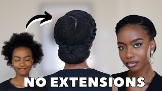 5 MINUTE SIMPLE WORK FRIENDLY 4C NATURAL HAIRSTYLE FOR BLACK WOMEN [upl. by Cody142]