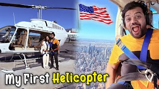 My First Helicopter Ride In America USA 🇺🇸🚁  Dream Came True ❤️  Poora New York Dekh Liya 😍 [upl. by Annez]