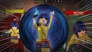 MM2 HALLOWEEN GAMEPLAY AS CORALINE so many exploiters [upl. by Nnyled595]