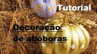 Tutorial de Outono  Abóboras decoradas [upl. by Old92]