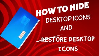 How To Hide Desktop Icons  Restore Desktop IconsWINDOWS 11 [upl. by Eedoj]