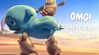 EP6166  MuMuHug World cartoon animation animals funny cute baby family video sea turtle [upl. by Veronike]