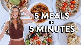 5 MEALS in 5 MINUTES  Easy  Healthy [upl. by Wattenberg916]