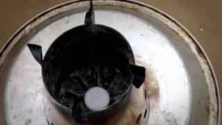 Bushcooker Lt Titanium Stove Burning Soild Fuel Tabs [upl. by Bibi]