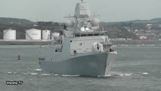 ROYAL NETHERLANDS NAVY HNLMS EVERTSEN F805 ENTERS DEVONPORT AT DEVILS POINT  18th September 2020 [upl. by Fe565]