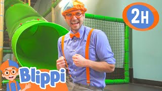 Blippi Visits an Indoor Playground  Blippi  Kids Playground  Educational Videos for Kids [upl. by Benedick97]