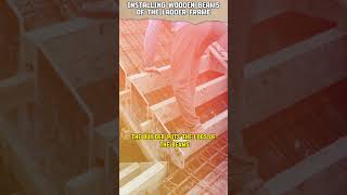 Installing the wooden beams of the ladder frame construction kontruksi trending [upl. by Rashidi437]