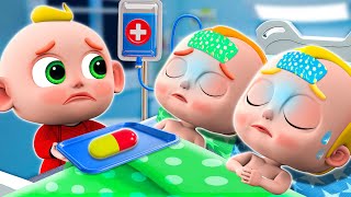 New Sibling Song 🐶❤️🐹  Oh no Little Baby Got Sick 💊  NEW Nursery Rhymes for Kids [upl. by Lebasiairam179]