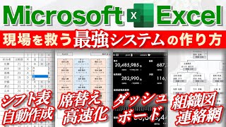 【Excel講座】実務に役立つ超便利な最強テンプレート集 ★シフト表｜座席表｜ダッシュボード｜組織図｜スケジュール表｜カレンダー｜連動ドロップダウンリスト★ [upl. by Garrik887]