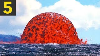 Top 5 Lava VS Water Videos [upl. by Aroel]