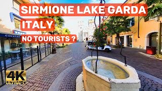 SIRMIONE LAKE GARDA ITALY  EMPTY IN AUTUMN WINTER  4K [upl. by Eelac]