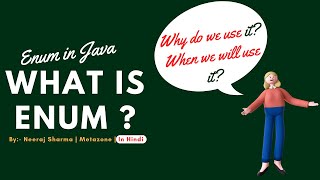 1  What is enum or enumeration in java  Why do we use it and When we will use it In Hindi [upl. by Kayle]