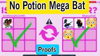 I Traded No Potion Mega Bat Dragon in Adopt me [upl. by Akessej]