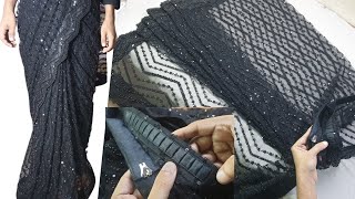 Beginners Saree Stitching Tricks Full TutorialSaree Belt Stitching with Perfect PlatesSaree Length [upl. by Phippen468]