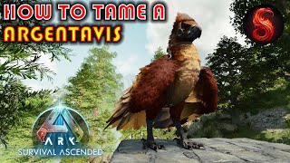 ARK SURVIVAL ASCENDED HOW TO TAME A ARGENTAVIS [upl. by Acilegna]