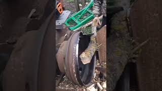 Process of Cutting Tree Branches with a Circular Saw Blade [upl. by Linea]