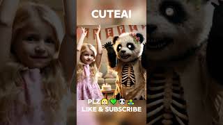 The beautiful Pandas transformation into a zombie What happens to the girl 😿💚🧟ai cute panda [upl. by Cottrell]