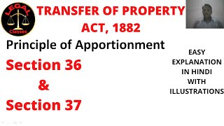 Sec 36 and 37 II Apportionment under Transfer of Property Act II tpa1882 [upl. by Daffodil]