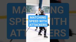 MATCHING SPEED WITH ATTACKERS coaching hockeycamp ice [upl. by Rtoip]