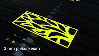 Lazer kesim makinesi ile ahşap mdf pleksi kesim işlemi Co2 lazer ile neler kesebiliriz [upl. by Haret]