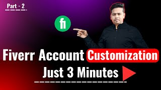 Professional Fiverr account customization Fiverr account setup fiverr outsourcing freelancing [upl. by Jerrilyn]