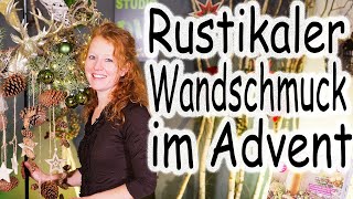 DIY rustikaler Wandkranz  Türkranz  Weihnachtskranz  Weihnachtsdeko  Adventskranz  Floristik24 [upl. by Kirk549]