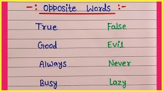 20 Opposite Words in English  Antonyms  Ulta Shand  Opposite Words for kids  Vilom Shabd [upl. by Aidnac514]