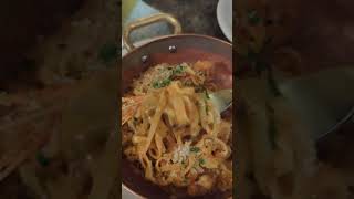 Seafood linguine 🍝🦐 italianfood [upl. by Anos]