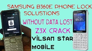 SAMSUNG B360E PHONE LOCK SOLUTION PASSWORD READ WITHOUT DATA LOST Z3X CRACK WITHOUT BOX [upl. by Asertal]