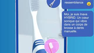 Brosse à dents INAVA Hybrid Timer  un cœur sonique dans un corps de brosse à dents manuelle 1 [upl. by Sadler]