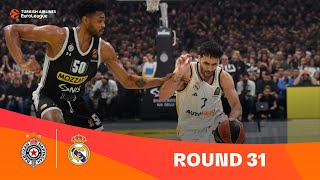 PartizanReal  Round 31 Highlights  202324 Turkish Airlines EuroLeague [upl. by Htebasile]