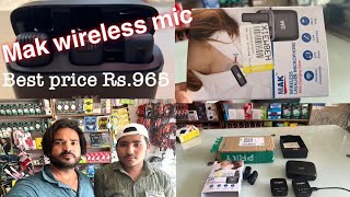 Review Mak Dual Wireless Mic🎙️With charging CaseRs965 YouTube channel Best Mic🎙️option gyus vlog [upl. by Siri115]