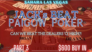 PART 3 🃏PAIGOW POKER🃏 DEALER HAS Q HIGH JACKs BEAT  AGS PROGRESSIVE PAIGOW 🍀 [upl. by Gilbertine]