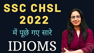 Idioms Asked in SSC CHSL 2022 Pre  SSC MTS Practice Series  Vocabulary  English With Rani Maam [upl. by Reyotal]