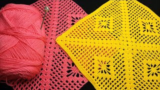 Crochet Design  Thalposh  Table Cloth  Placemat  Doily  in Hindi amp Urdu  Woolen Craft 118 [upl. by Silecara]